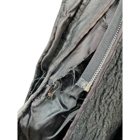 Leather Loft Mens Black Leather Jacket Size 40 With Zipper & Button Closure - Picture 10 of 16